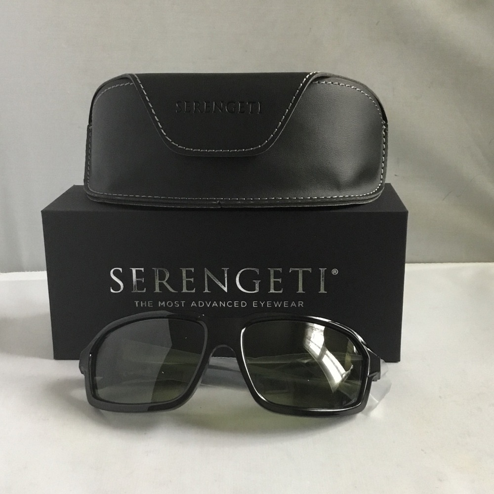 Serengeti Hext Polarized Black Men's Sunglasses